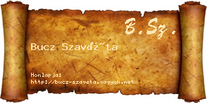 Bucz Szavéta névjegykártya